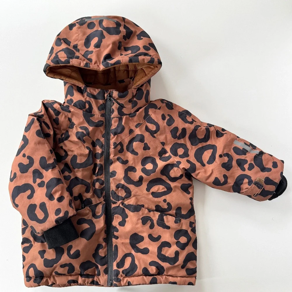 ZARA Leopard Kids winter coat water resistant - Picture 1 of 6